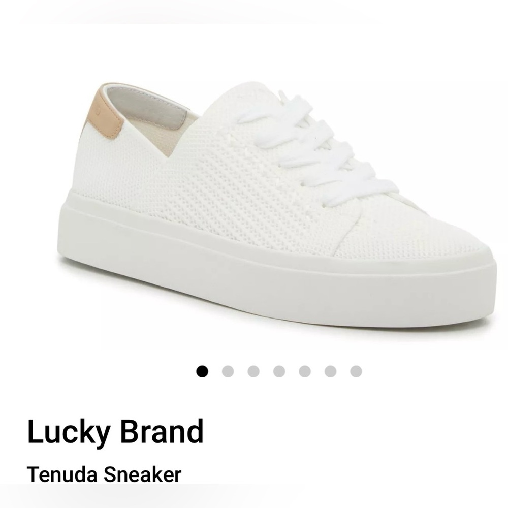 Lucky Brand Women's White Tenuda Sneakers size 11 NWOB